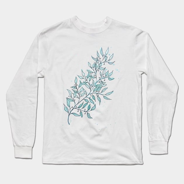 Eucalyptus Leaf Long Sleeve T-Shirt by B-ARTIZAN